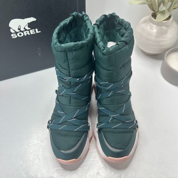 Sorel Kinetic Impact NXT Boots Waterproof Midnight Teal/Vintage Pink Women's 8 - Picture 5 of 10